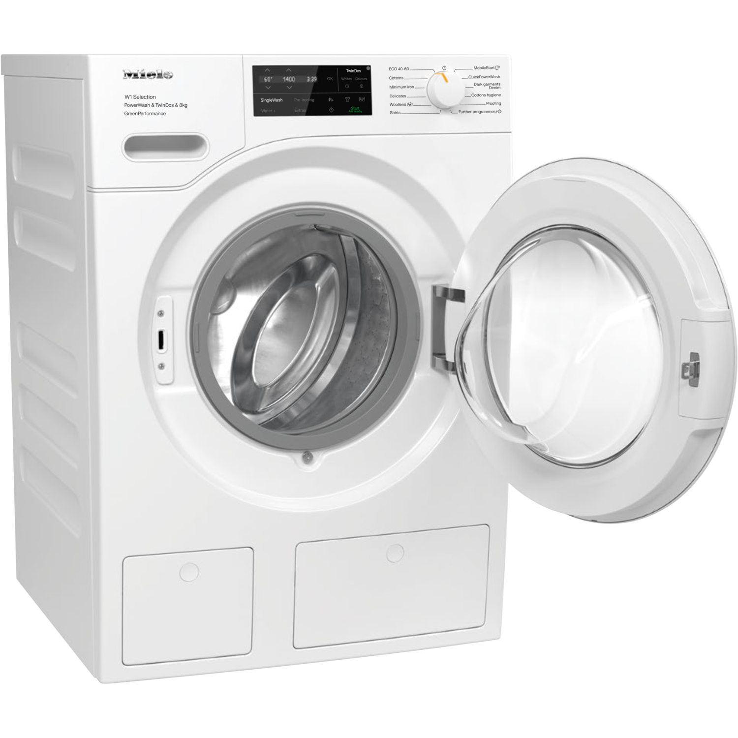 Miele 8kg 1400rpm Freestanding Washing Machine White WSH863WCS