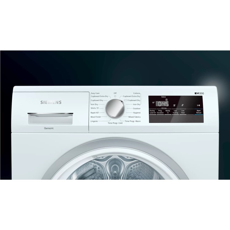Siemens iQ300 8kg Freestanding Condenser Tumble Dryer - White