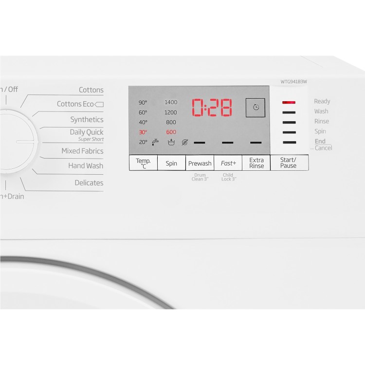 Beko WTG941B3W 9kg 1400rpm Freestanding Washing Machine With 28 Min Quick Wash - White