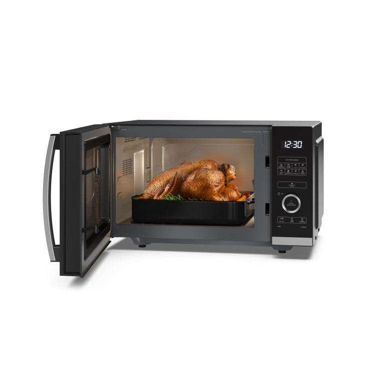 Sharp 25L Freestanding Semi Digital Flatbed Microwave Oven - Black