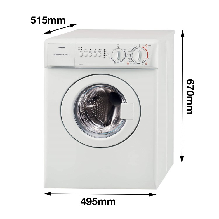 GRADE A1 - Zanussi ZWC1301 Compact 3kg 1300rpm Freestanding Washing Machine - White