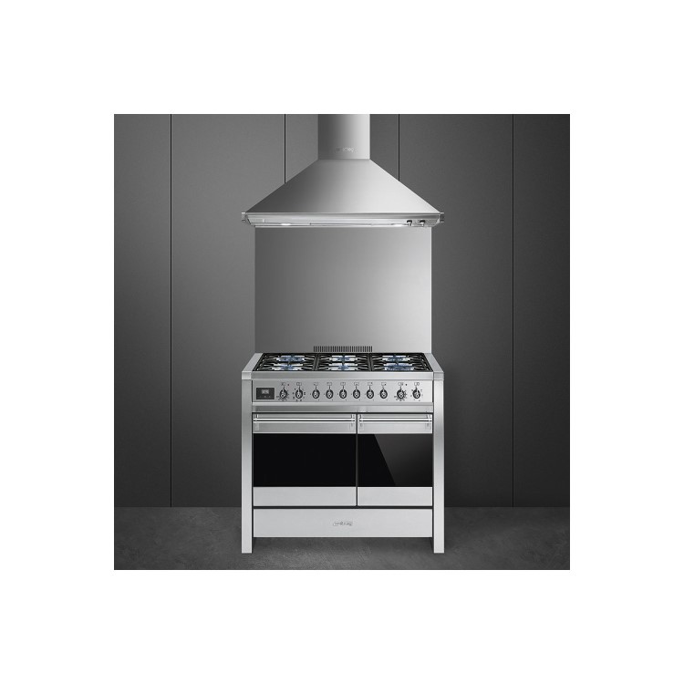 GRADE A2 - Smeg A2-81 Opera 100cm Dual Fuel Range Cooker - Stainless Steel