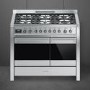 Smeg Opera 100cm Dual Fuel Range Cooker - Stainless Steel