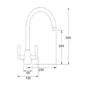 ALMOST PERFECT - Franke Eiger Dual Lever Monobloc  Kitchen Mixer Tap - Steel