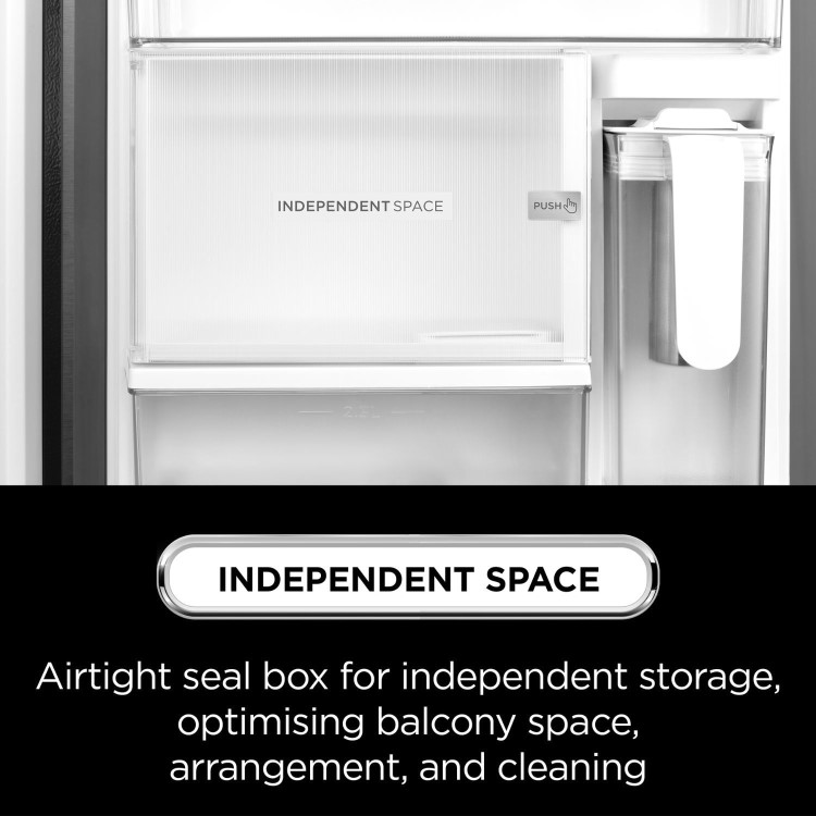 Refurbished TCL RC605SXD0UK Freestanding 605 Litre Frost Free American Fridge Freezer Stainless Steel
