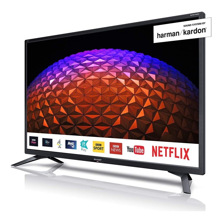 Refurbished Sharp 32" 720p HD Ready LED Freeview Play Smart TV