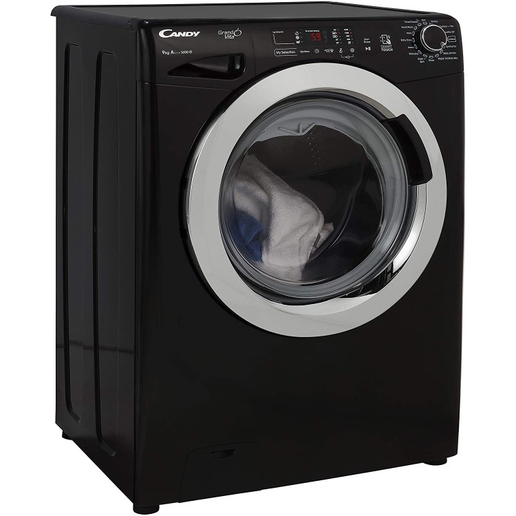 Refurbished Candy Grand'O Vita GVS169DC3B Smart Freestanding 9KG 1600 Spin Washing Machine Black