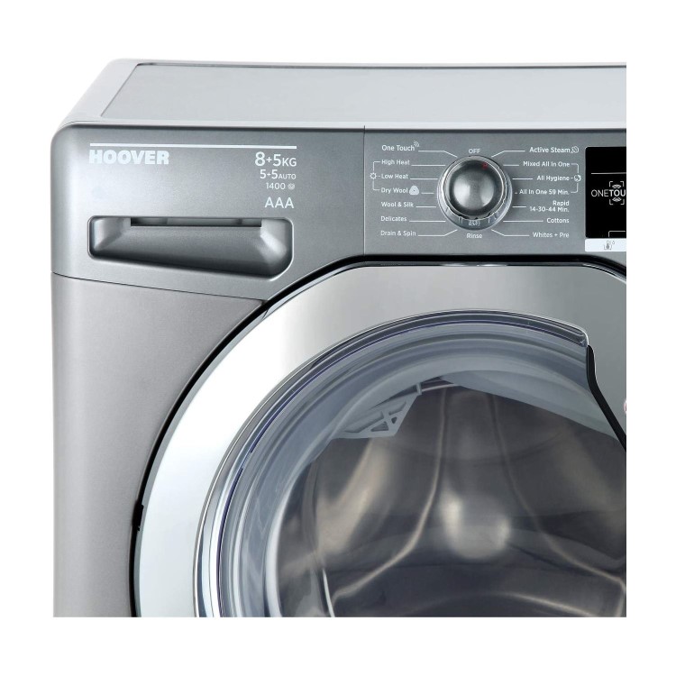 Refurbished Hoover Dynamic Next Advance WDXOA485ACR Smart Freestanding 8/5KG 1400 Spin Washer Dryer Graphite