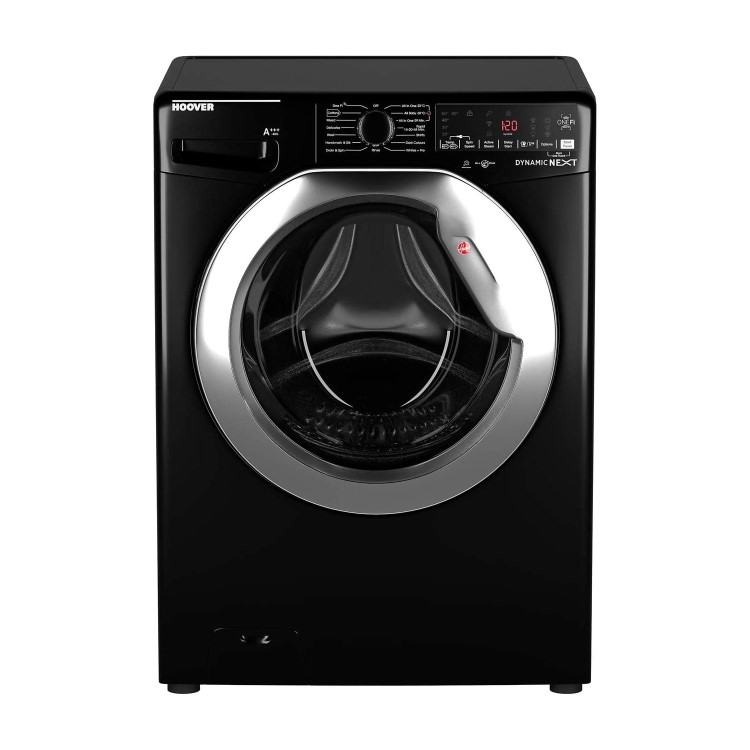 Refurbished Hoover DWOA411AHC8B-80 Smart Freestanding 11KG 1400 Spin Washing Machine Black