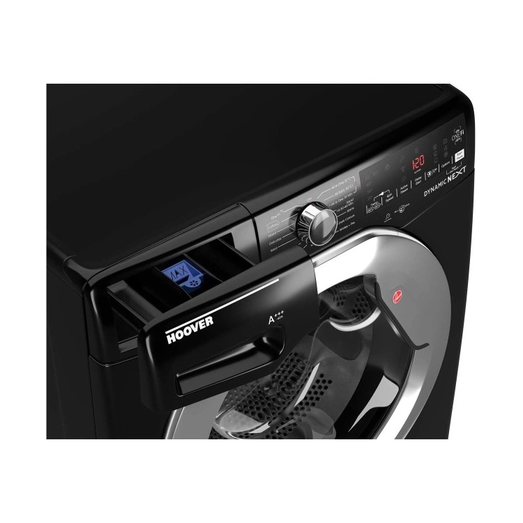 Refurbished Hoover DWOA411AHC8B-80 Smart Freestanding 11KG 1400 Spin Washing Machine Black