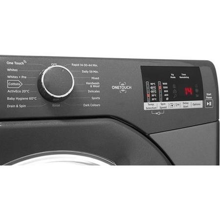 Refurbished Hoover Link HL 1692DG3G Smart Freestanding 9KG 1600 Spin Washing Machine Graphite