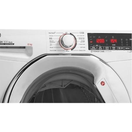 Refurbished Hoover H-Wash 300 H3WS68TAMCE Smart Freestanding 8KG 1600 Spin Washing Machine White