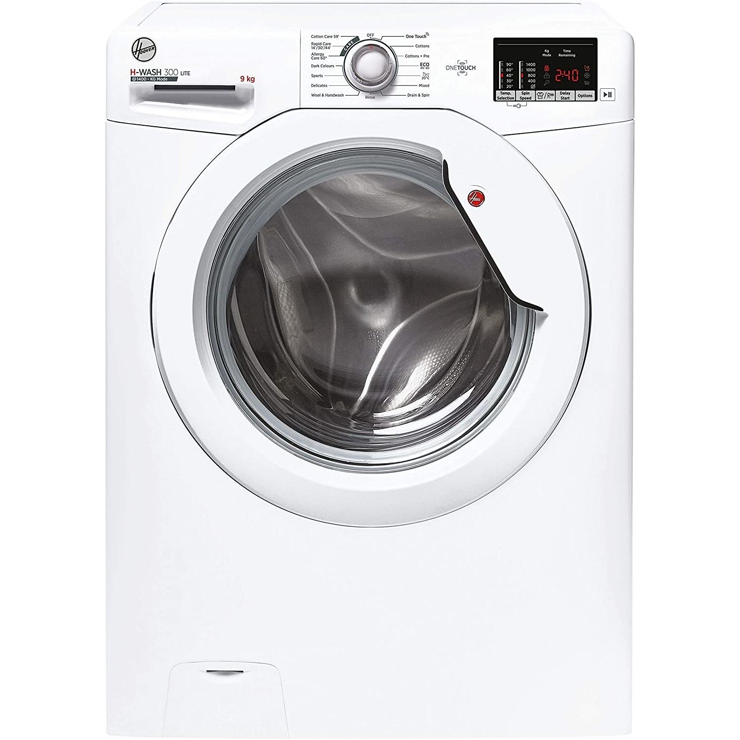 Refurbished Hoover H-Wash H3W 492DE Smart Freestanding 9KG 1400 Spin Washing Machine White