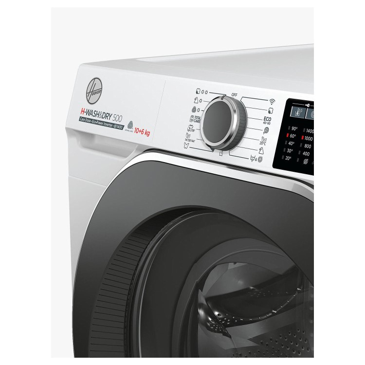 Refurbished Hoover H-Wash & Dry 500 HDD 4106AMBC-80 Smart Freestanding 10/6KG 1400 Spin Washer Dryer White