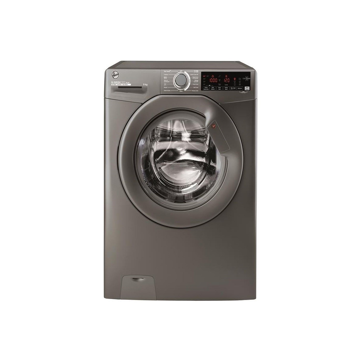 Refurbished Hoover H-Wash 300 H3W 69TMGGE Smart Freestanding 9KG 1600 Spin Washing Machine Graphite