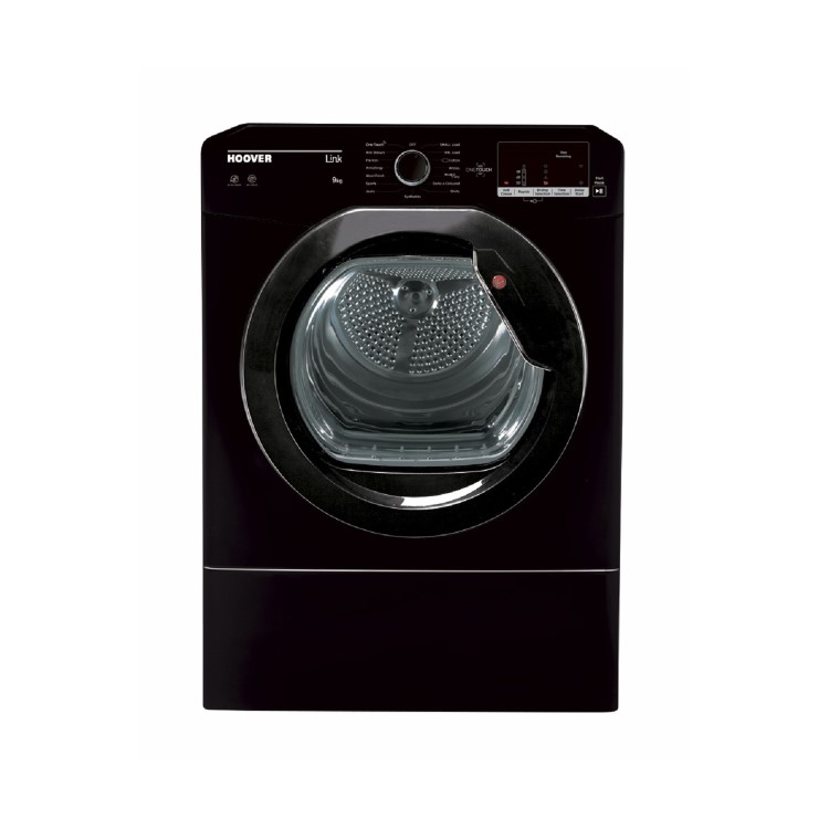Refurbished Hoover HL V9DGB80 Smart Freestanding Vented 9KG Tumble Dryer Black