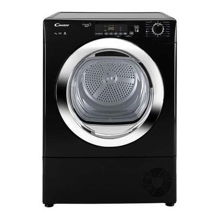Refurbished Candy Grand'O Vita GVS C9DCGB80 Smart Freestanding Condenser 9KG Tumble Dryer Black