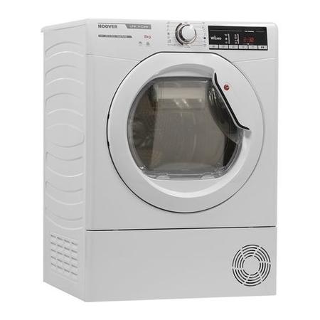 Refurbished Hoover Link X Care HLX H8A2TE Smart Freestanding 8KG Heat Pump Tumble Dryer