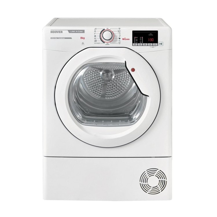Refurbished Hoover HLXC8DG Freestanding Condenser 8KG Tumble Dryer White