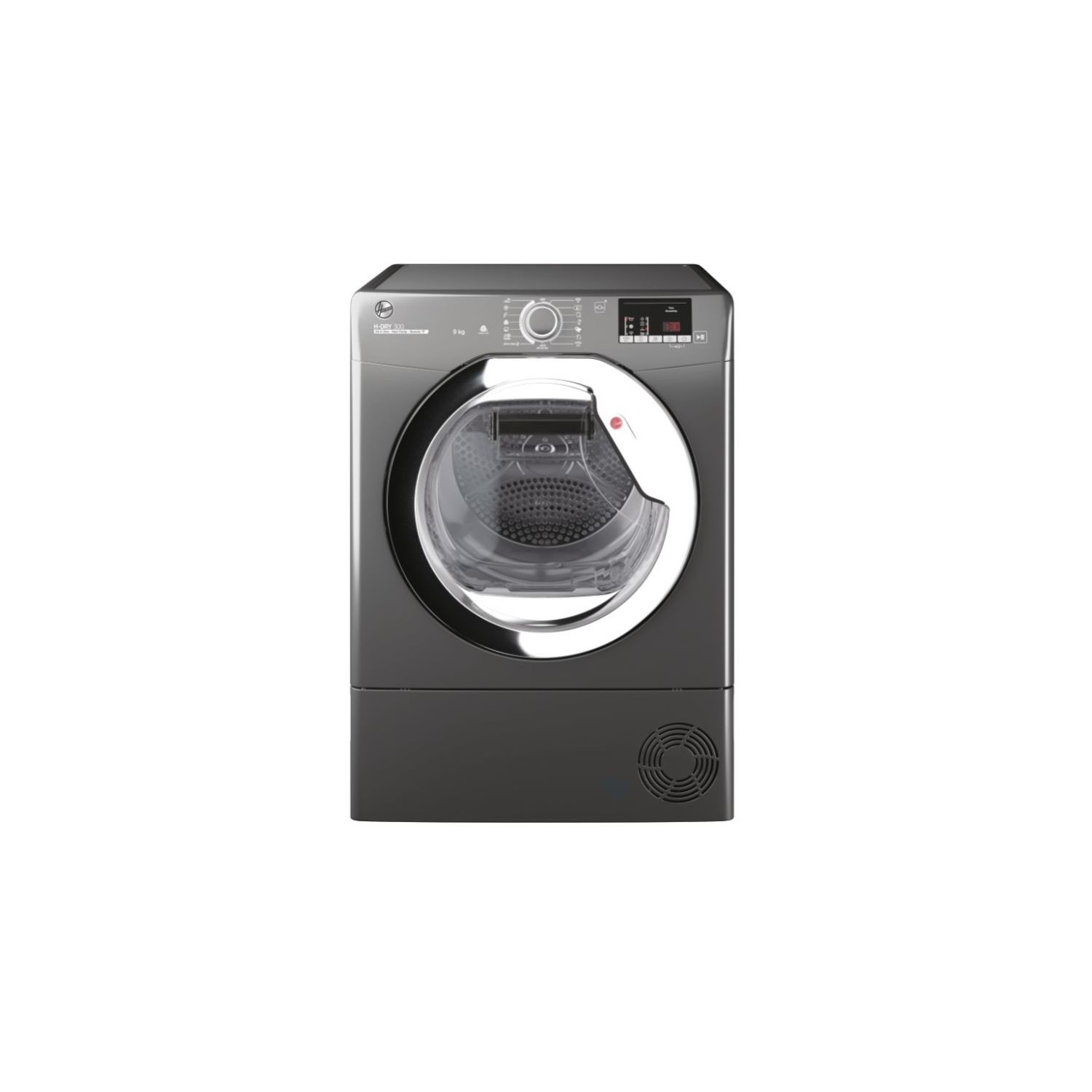 Refurbished Hoover HLE H9A2DCER-80 Freestanding Heat Pump 9KG Tumble Dryer Graphite