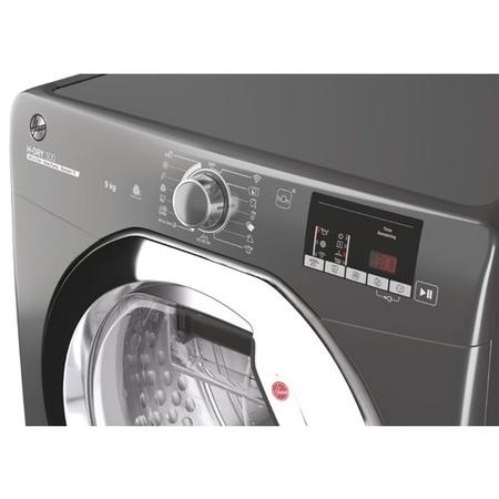 Refurbished Hoover HLE H9A2DCER-80 Freestanding Heat Pump 9KG Tumble Dryer Graphite