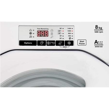 Refurbished Baumatic BWMI148D-80 Integrated 8KG 1400 Spin Washing Machine White