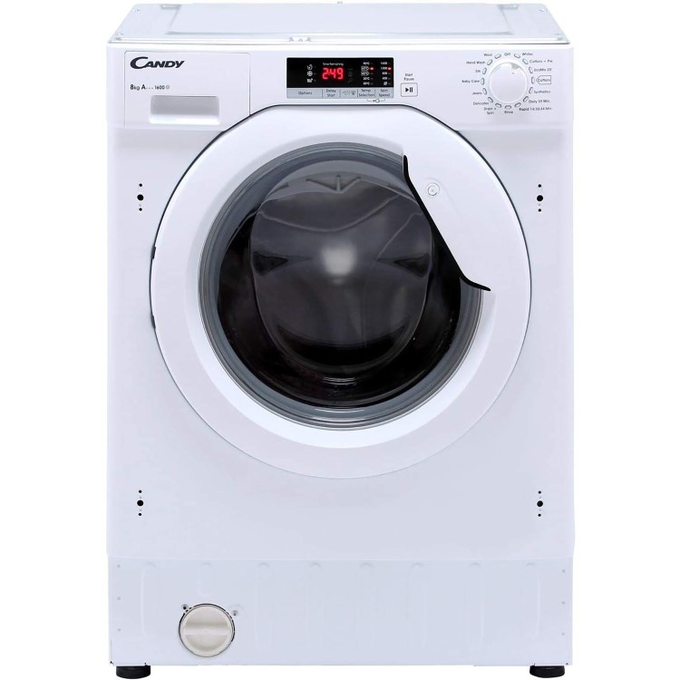 Refurbished Candy CBWM816S Integrated 8KG 1600 Spin Washing Machine