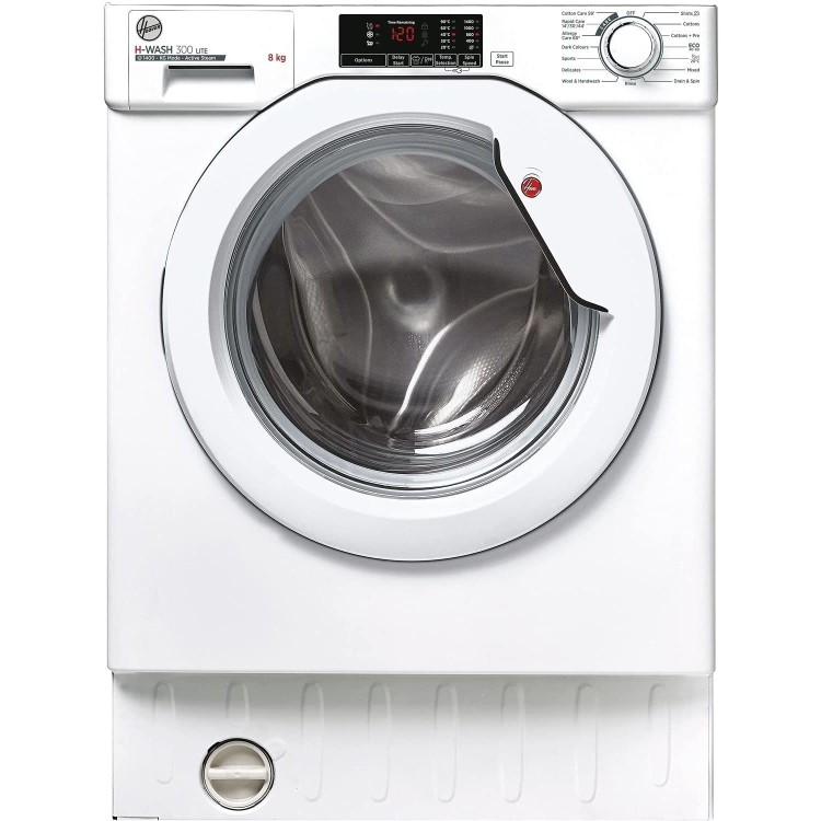 Refurbished Hoover H-Wash 300 HBWS 48D1E-80 Integrated 8KG 1400 Spin Washing Machine White