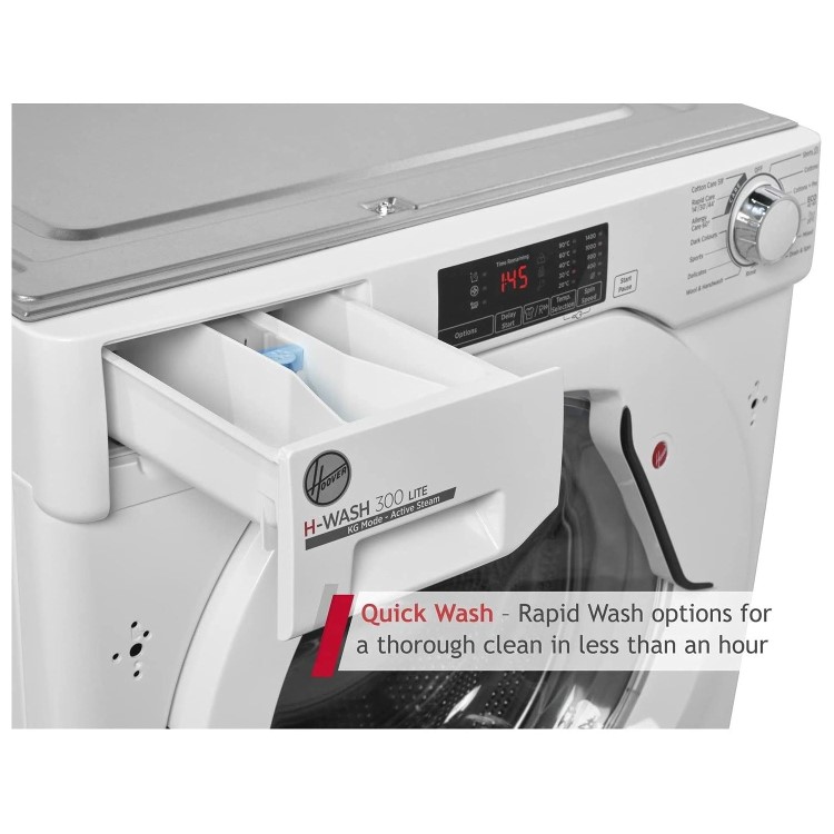 Refurbished Hoover H-Wash 300 HBWS 48D1E-80 Integrated 8KG 1400 Spin Washing Machine White
