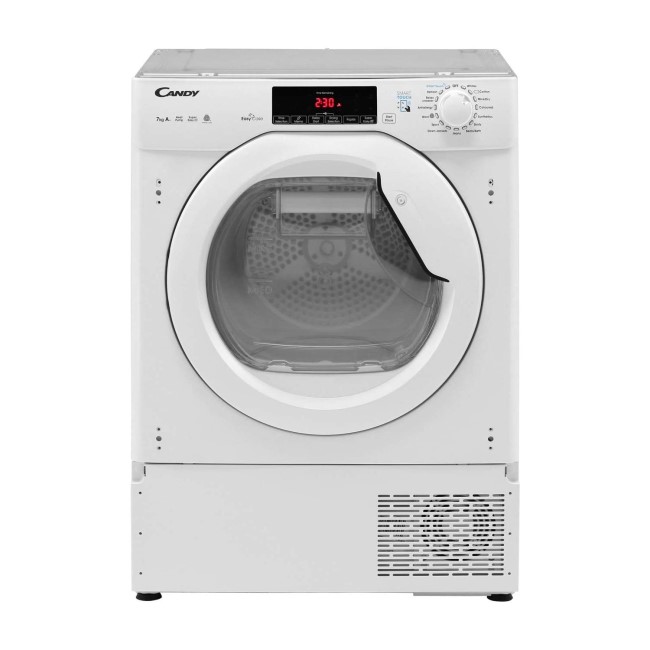 Refurbished Candy CBTDH7A1TE Smart Integrated Heat Pump 7KG Tumble Dryer White