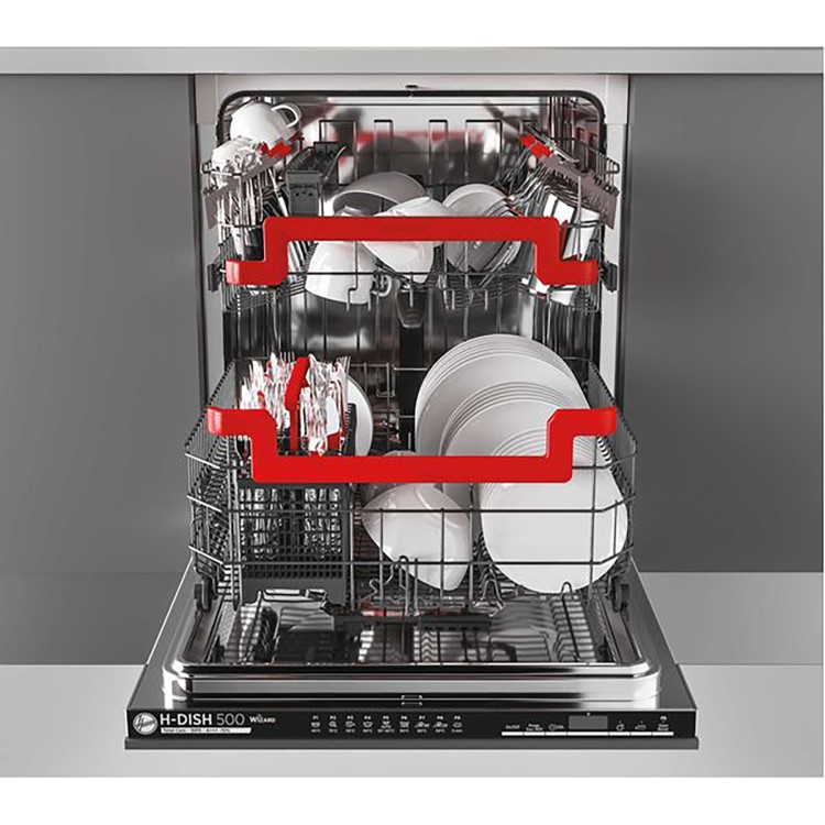 Refurbished Hoover HRIN 4D620PB 16 Place Integrated Dishwasher White