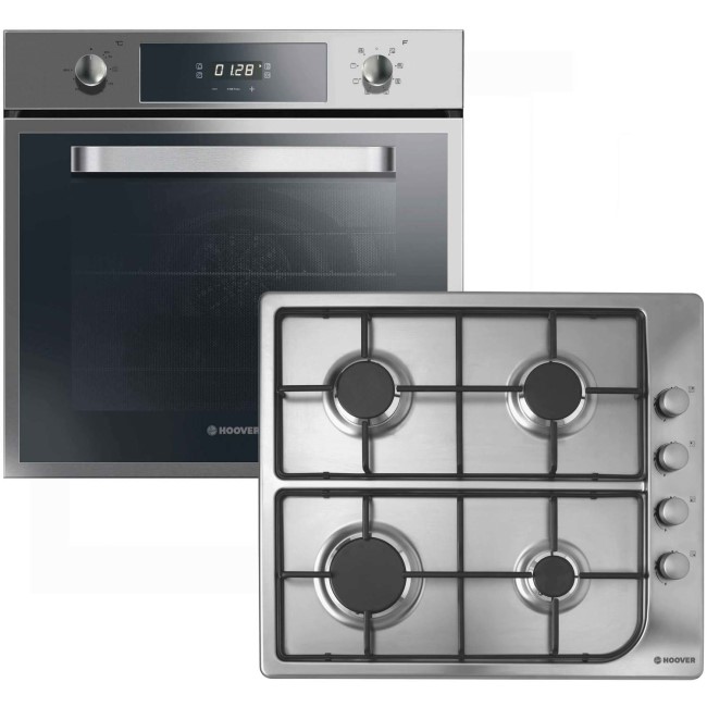 Refurbished Hoover HPRGM60SS Multifunction Electric Oven & Gas Hob Pack