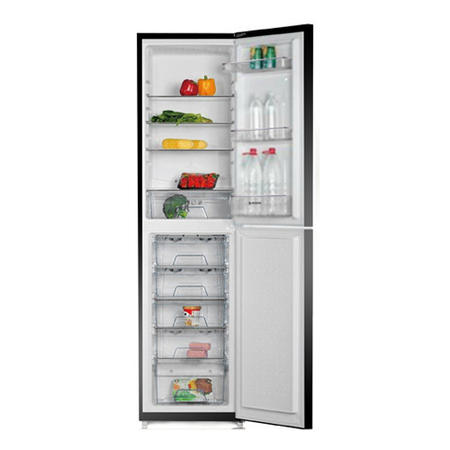 Refurbished Hoover HFF195BK Freestanding 281 Litre 50/50 Frost Free Fridge Freezer Black