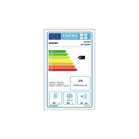 Refurbished Hoover HFF195WWK Frost Free Fridge Freezer in White