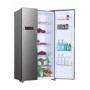 Refurbished Hoover HHSBSO6174XK Freestanding 521 Litre 50/50 Frost Free American Fridge Freezer Stainless Steel