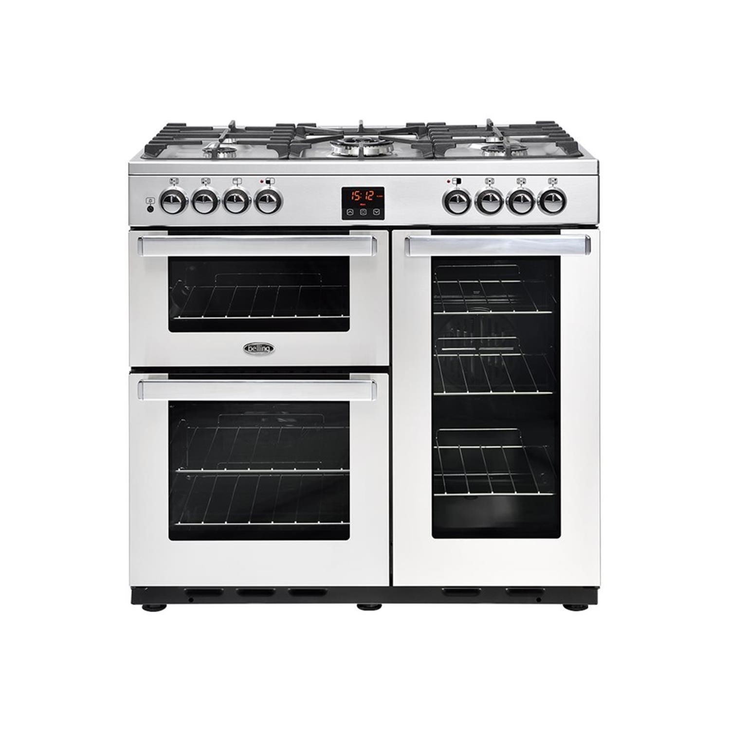 Refurbished Belling 90DFT CookCentre Professional 90cm Dual Fuel Range Cooker