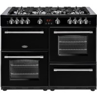 Belling Farmhouse 110DFT 110cm Dual Fuel Range Cooker - Black