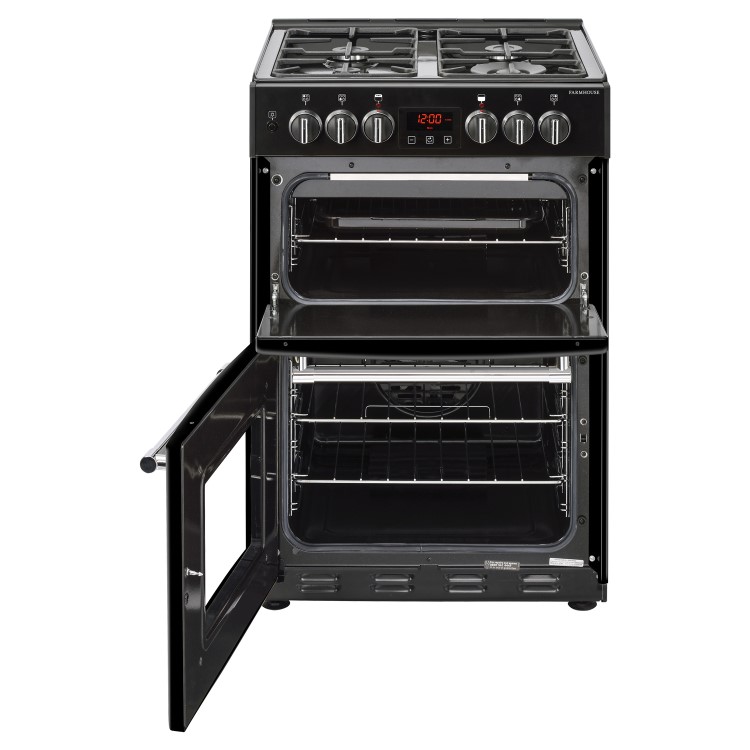 Belling 444444714 Farmhouse 60DF 60cm Dual Fuel Mini Range Cooker - Black
