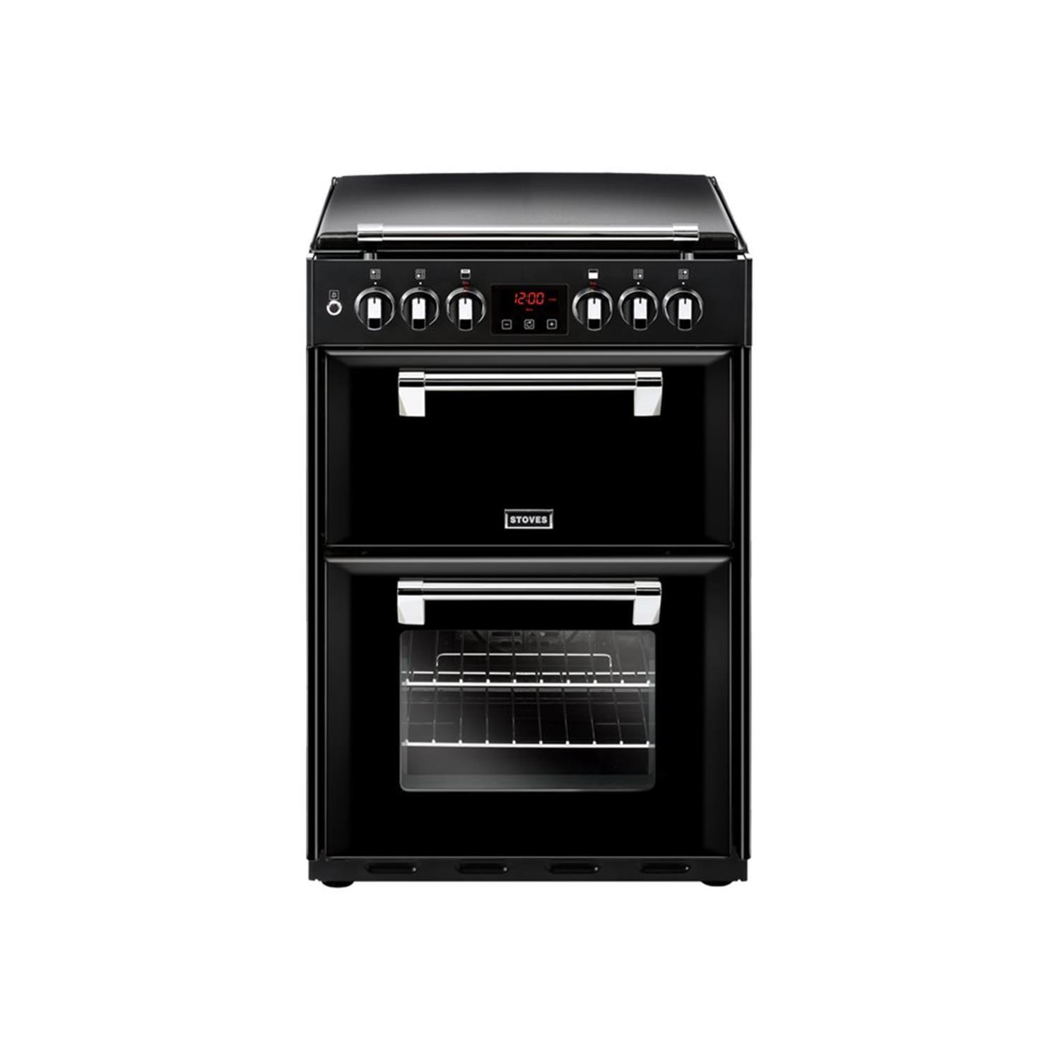 Refurbished Stoves Richmond 600DF Black Dual Fuel Cooker with Double