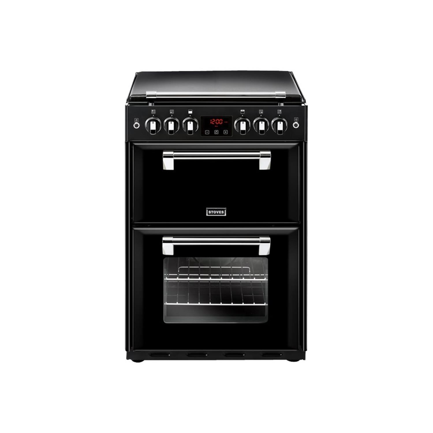 Refurbished Stoves Richmond 600G 60cm Double Oven Gas Cooker Black