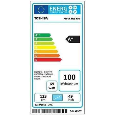 Refurbished Toshiba 49" 4K Ultra HD with HDR LED Freeview HD Smart TV without Stand
