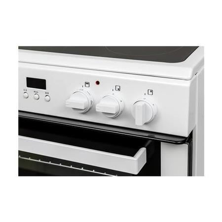 Refurbished Bush BDBL60ELW 60cm Double Oven Electric Cooker in White