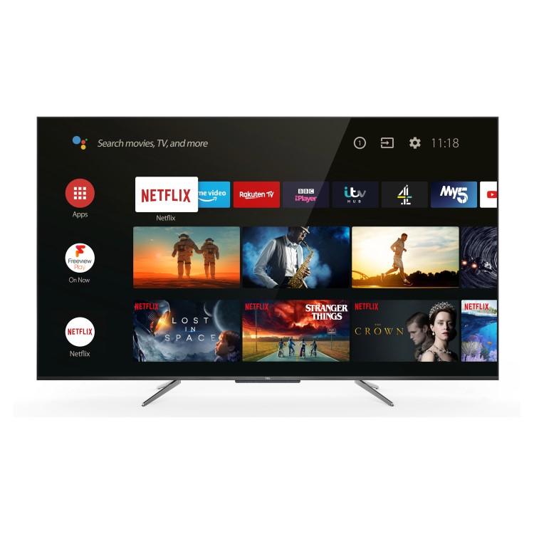 Refurbished TCL 55" 4K Ultra HD with HDR10+ QLED Freeview Play Smart TV