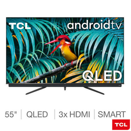 Refurbished TCL 55" 4K Ultra HD with HDR10+ QLED Freeview Play Smart TV