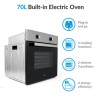 Refurbished electriQ ZOHNA7K1 60cm Single Built In Electric Oven Stainless Steel