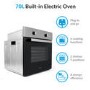 Refurbished electriQ EQOVENM1 60cm Single Built In Electric Oven Stainless Steel