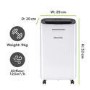GRADE A2 - electriQ 12L Quiet Low-Energy Dehumidifier and  Air Purifier
