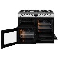 Beko 100cm Dual Fuel Range Cooker - Stainless Steel