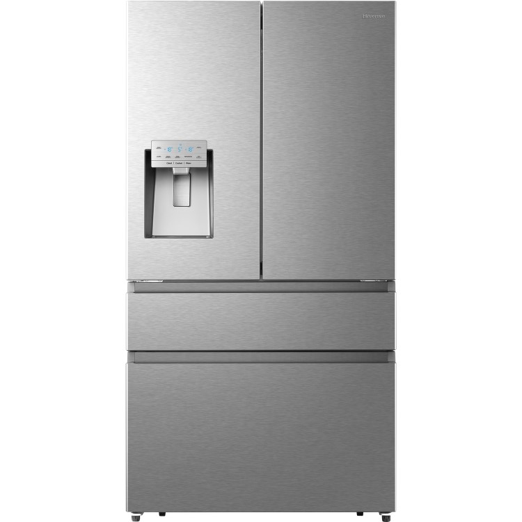 Hisense 560 Litre French Style American Fridge Freezer With Triple Zone Cooling - Stainless Steel