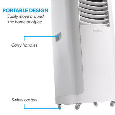 Refurbished electriQ 14000 BTU Smart Portable Air Conditioner with Heat Pump